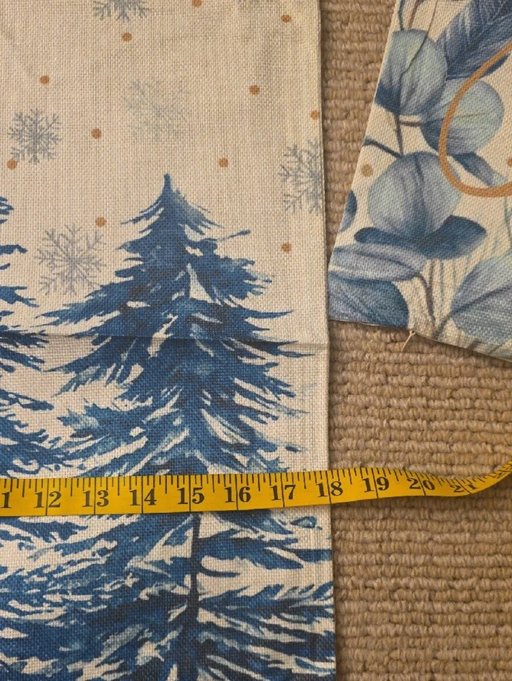Holiday Blue & White Christmas Pilliow Covers - Merry Christmas Design